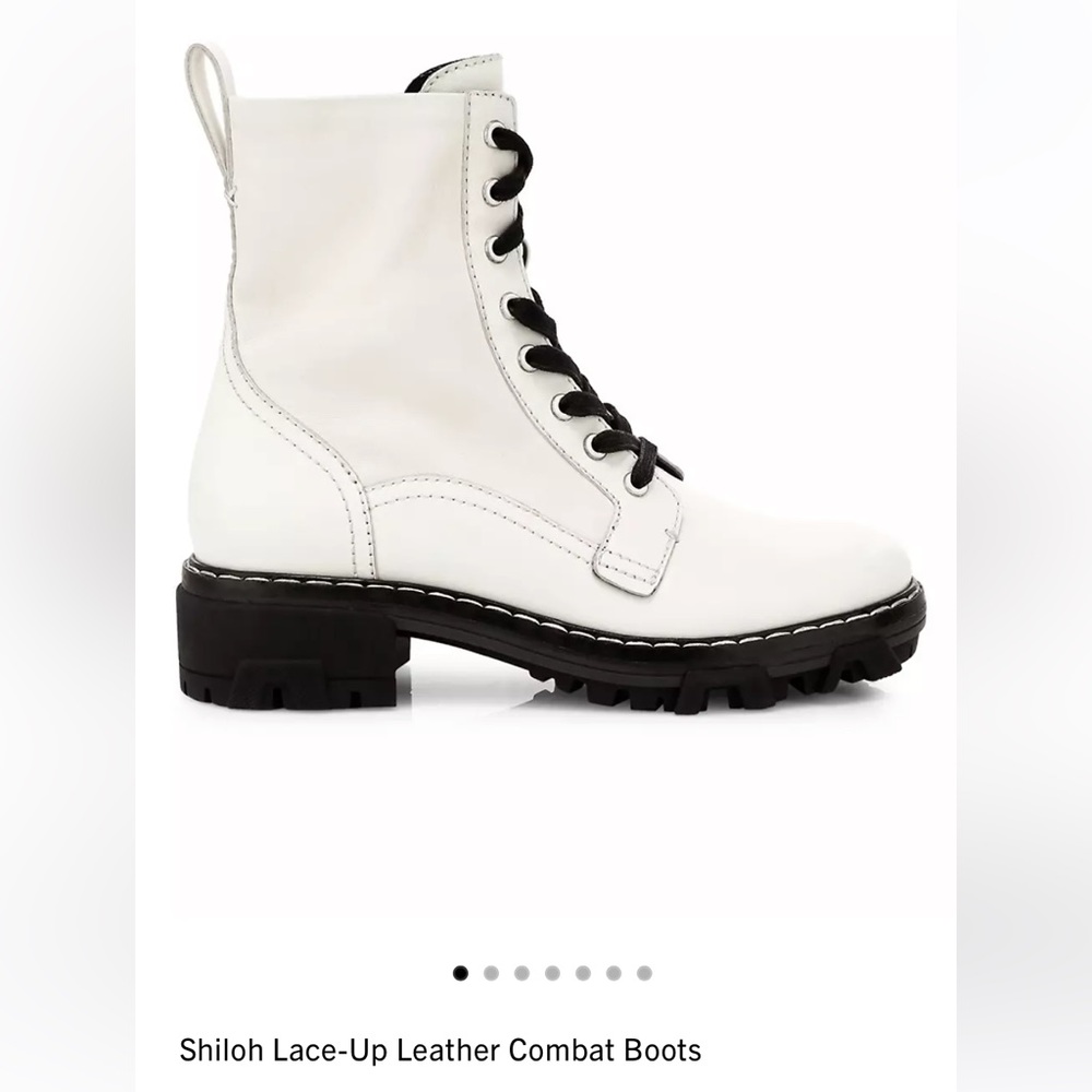 EUC rag & bone Shiloh Antique White Boots Size 40